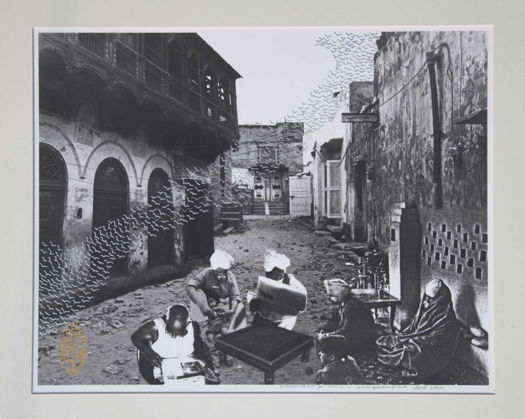 Untitled, Hand painted with Fuji photo color on silvergeletin print on Fomapan Baryta based bromide paper 280gsm toned
